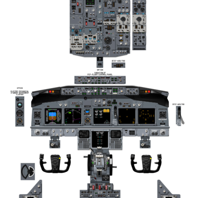 #03 - Boeing 737 800 with 600/700 Diffs Cockpit Poster