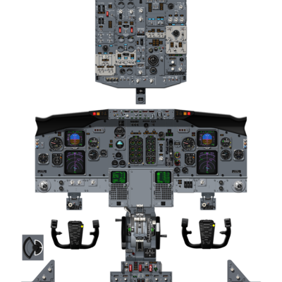 #12 - Boeing 737 400 with Smiths EIS Cockpit Poster