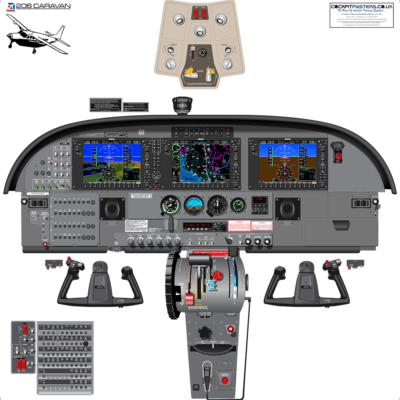 #002 NEW Cessna Caravan 208 G1000 Glass Cockpit with Synthetic Vision Displays