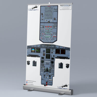 A320 NEO Cockpit Poster - 50% Scale 800mm x 1500mm Roll-Up Banner