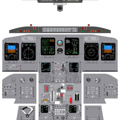 #04 Bombardier CRJ 100/200/440 Cockpit Poster