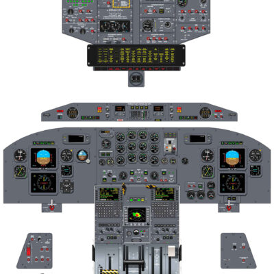 #03 Bombardier Dash 8 Q300 Cockpit Poster