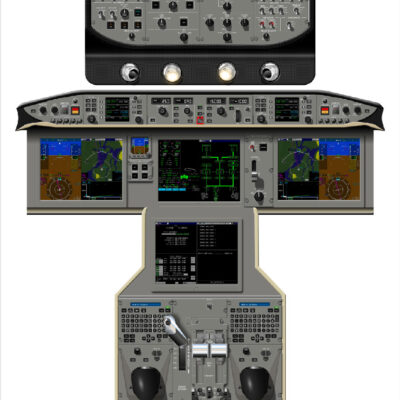 #001 NEW Bombardier Global 7000 Cockpit Poster