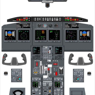 #11 Bombardier Challenger 604 Cockpit Poster