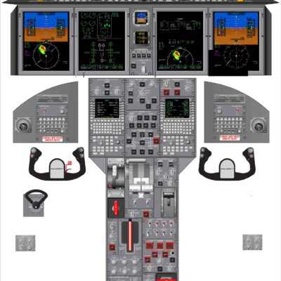 #002 NEW Bombardier Challenger 350 Cockpit Poster
