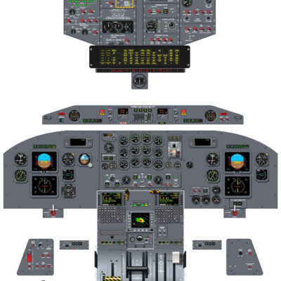 #01 NEW Bombardier Dash 8 Q200 Cockpit Poster